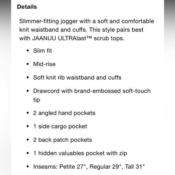 Jaanuu Silex Slim Knit-Waist Scrub Jogger - Picture 9 of 11